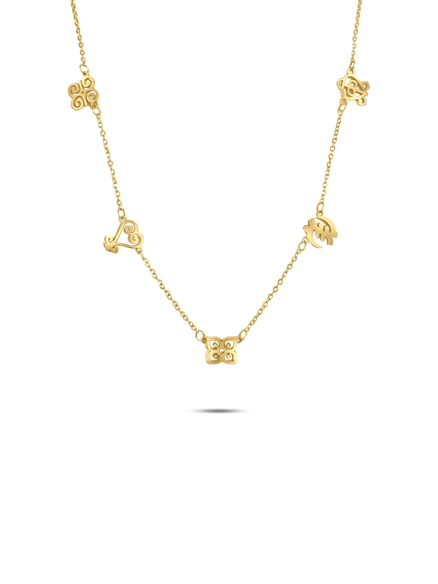 5 WISHES ADINKRA NECKLACE